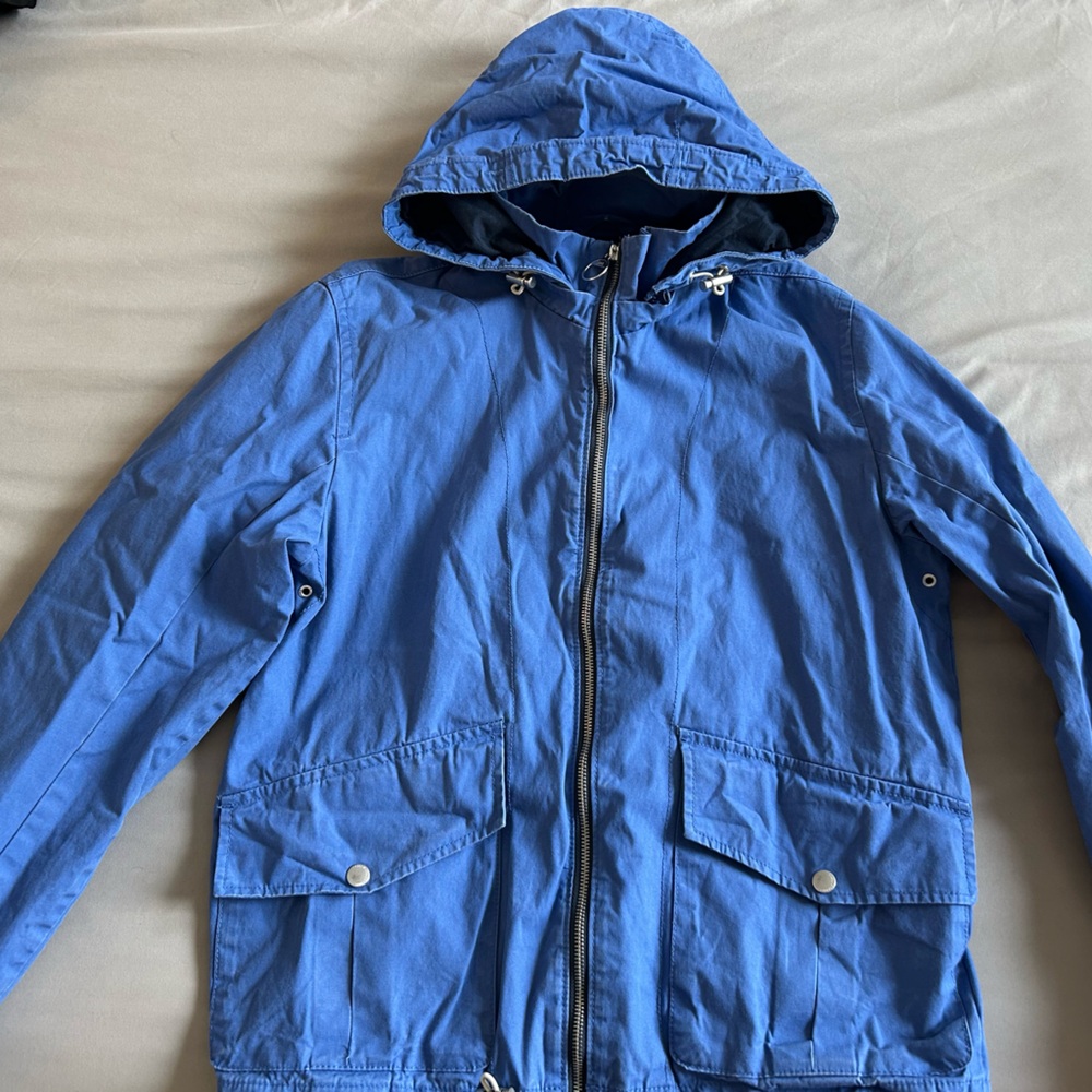 H&M Blue Hooded Men's Jacket - Lightweight Windbreaker